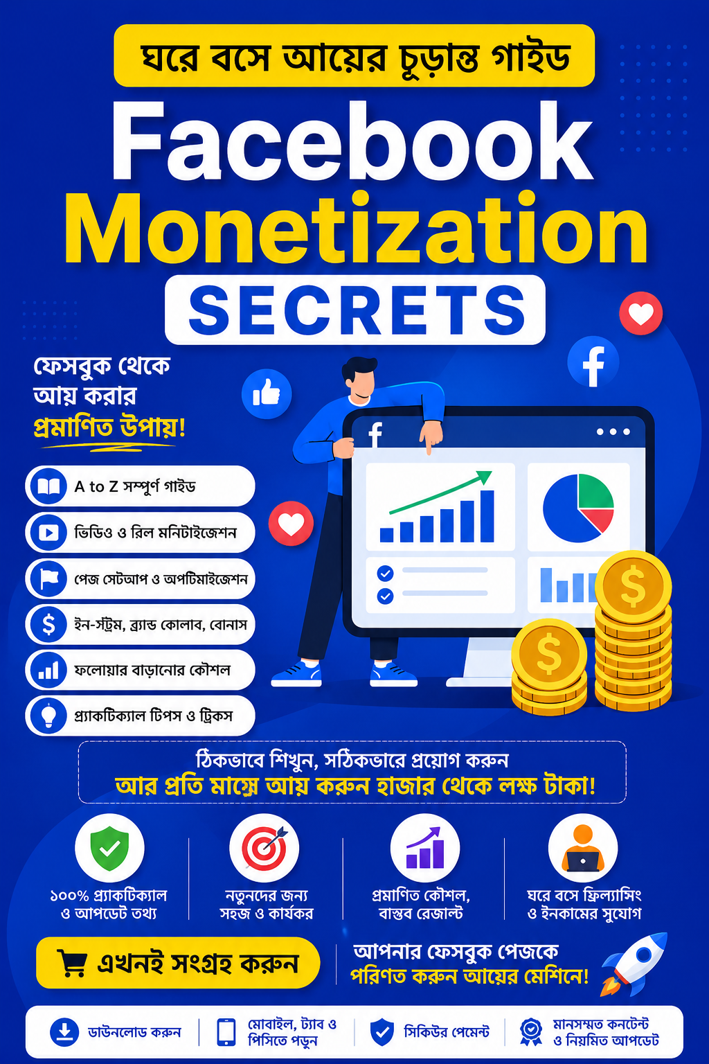 Facebook Monetization Secrets – ফেসবুক থেকে আয় করার সম্পূর্ণ গাইড